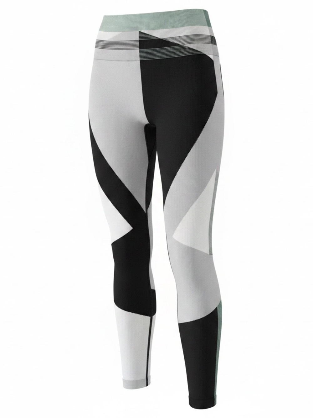 Nike Black, Light Gray & Teal Colorblock Leggings